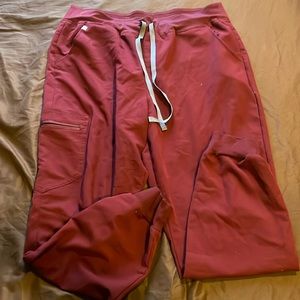 figs maroon jogger scrubs